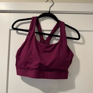 Athleta Deep Purple Interval Sports Bra